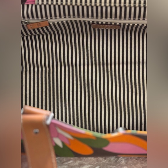 Kate Spade Brown Canvas Tote with Floral Design - Picture 13 of 16